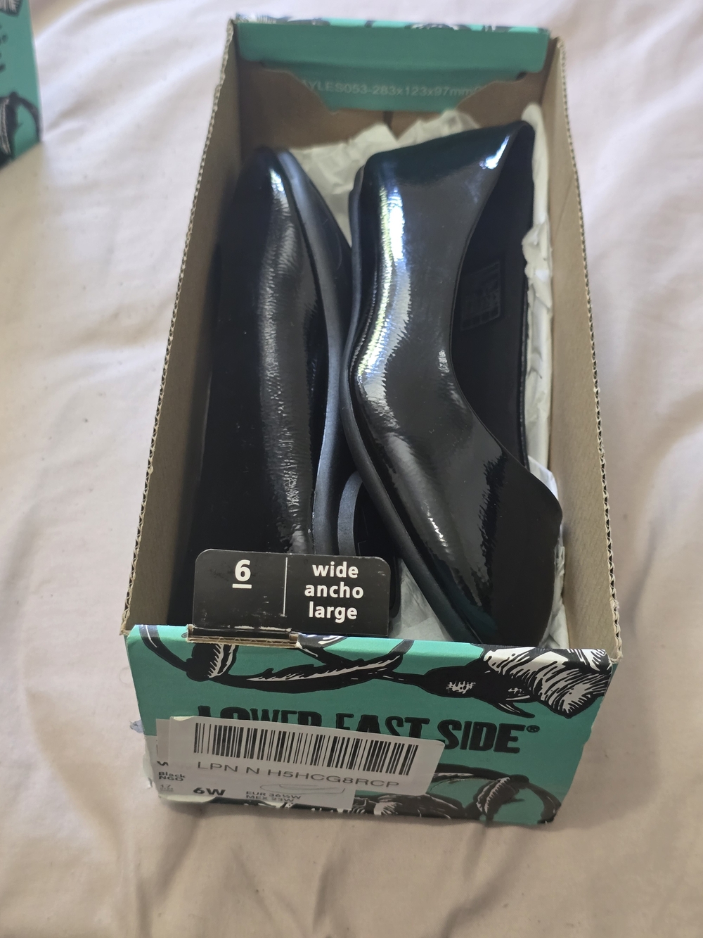 LOWER EAST SIDE Black Patent Slip-On Loafers